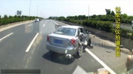 Car suffers two crashes within minutes