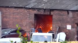 Fire at industrial unit in Brierley Hill, West Midlands 8th September 2015