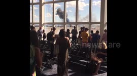 BA flight burns on Las Vegas runway