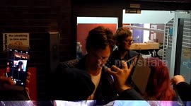 Benedict Cumberbatch meets fans after Hamlet performance