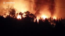 Dramatic footage of valley fire in California