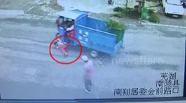 Elderly cleaner repeatedly runs over co-worker with motor tricycle
