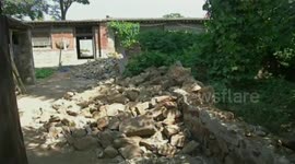 CCTV of two earthquakes hitting China