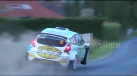 Spectacular crash at Ypres Rally