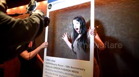 Actress screaming silences Fashion Week party