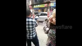 Woman smashes car in row with boyfriend