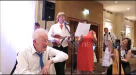 Irishman sings his best man's speech
