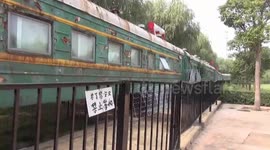Chinese art school uses train to house students