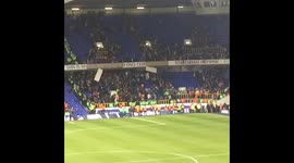 Arsenal fans tear down sign at White Hart Lane