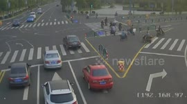 vehicle crashed onto an electric bicycle