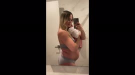 Mum goes viral lifting heavy weights while PREGNANT – leaving fellow gym goers in shock PART TWO