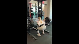 Mum goes viral lifting heavy weights while PREGNANT – leaving fellow gym goers in shock PART THREE