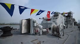 People Visited The Navy's 163 Nanchang Ship In Nanchang, China
