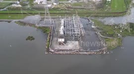 Harrowing drone footage shows damage caused by tornado in Arabi, Louisiana