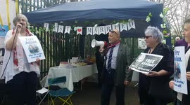 Julian Assange supporters gather outside Belmarsh prison ahead of wedding