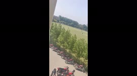 Cricket match between girls and boys