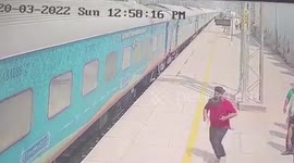 Passenger gets dragged along moving train, rescued by hero cop in northern India