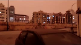 Orange Saharan sandstorm strikes Malaga, Spain again
