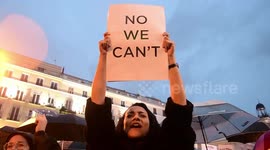 Los autónomos salen a la calle en Madrid, España para reivindicar unas cuotas justas
