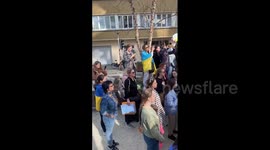 Belgium: Protest Outside European Commission In Brussels Shows Solidarity With Ukraine
