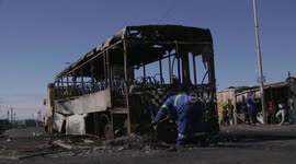 Buses torched and taxis attacked during taxi strike in Cape Town
