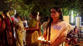 Hundreds of men dress up like women for a night at south Indian festival
