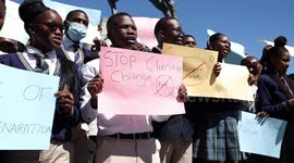 Climate Strike protest outside South Africa’s parliament