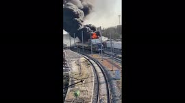 France: 1 Dead After Freight Train Burns At Valenciennes Station 2