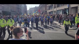 Ukrainian protesters march to Piccadilly Circus