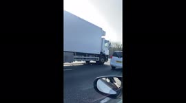 M40 Towards Birmingham - High Wycombe Crash - Car on Fire Traffic 20mph