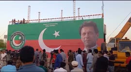Supporters of Pakistan PM Imran Khan gather ahead of planned mass rally in Islamabad