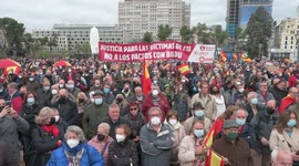 Madrid, Spain: People demonstrate in support of terrorism victims
