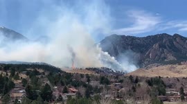 Flames are Seen as Wild Fire Moves Fast Through Boulder Colorado