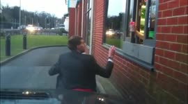 Drive thru in toy car where I order my food and they allow me to buy