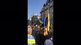 UK: Thousands Join Solidarity March For Ukraine In Central London