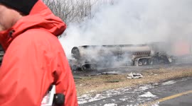 Exclusive extended look at fatal 80 car pileup on Pennsylvania highway as emergency crews rush to save additional lives