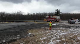 Fiery 80 Vehicle pileup with fire on Pennsylvania Interstate highway