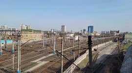 Deserted train stations, schools and playgrounds in Ukraine's capital Kyiv