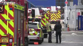 Firefighters battle blaze at electrical substation in Poplar, London