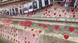 The first anniversary of the National Covid Memorial Wall