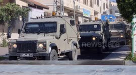 Israeli soldiers patrol West Bank town of Tel Aviv shooter