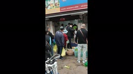 Citizens Shopping For Stay Home Against Epidemic Closure In Xuhui District, Shanghai, China