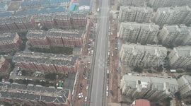 Footage Of Empty Road In Anyang City, China
