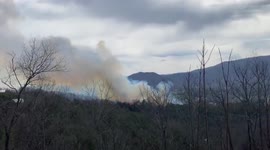 US: Wildfire Breaks Out In Wears Valley Area, East Tennessee