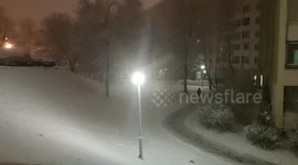 Snowy weather returns at the end of March to Minsk, Belarus