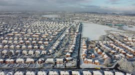Stunning drone footage shows Harrogate in North Yorkshire covered in snow