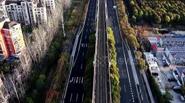 Drone footage reveals deserted streets of Shanghai as city remains in COVID-19 lockdown