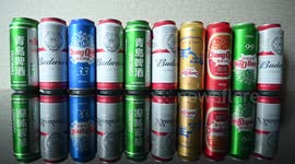 Footage Of Beer Cans As Price Increases In Chongqing, China
