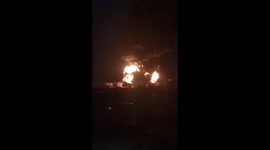 Fire in Belgorod as Russia claims Ukraine attacked oil depot