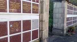 Stonefall cemetery plaques in Harrogate North Yorkshire United Kingdom